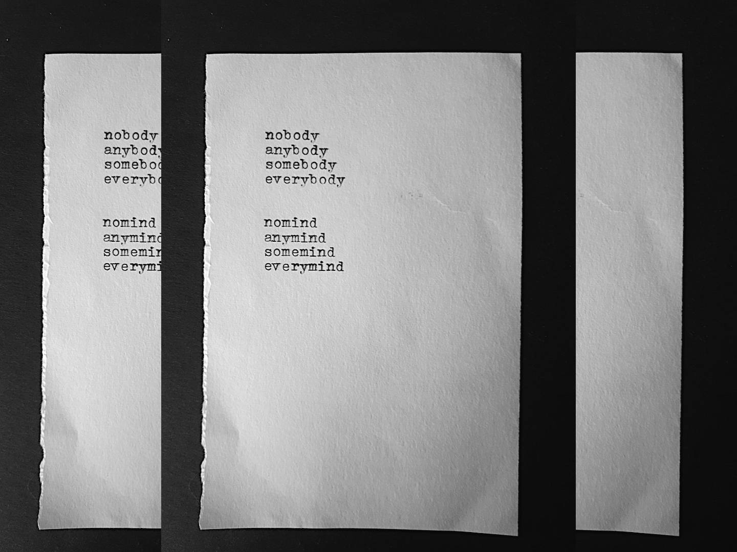 poem written with a typewriter